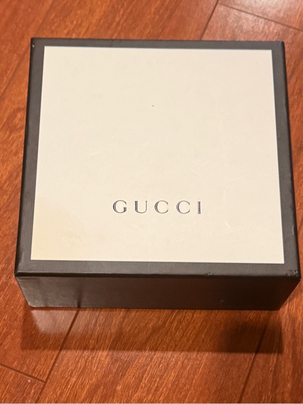 Gucci Cream and Black Signature Empty Gift Box